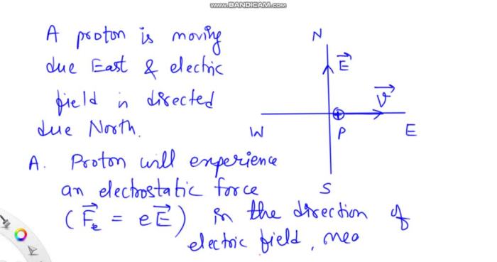 A proton traveling with a velocity of 4.5